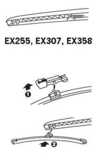 Щітка склоочисника каркасна задня 300мм ExactFit Rear BMW 1, X1, Audi A1 (EX307B) - (28790HG00A, 288905DA0A, 61620036625) Trico EX307