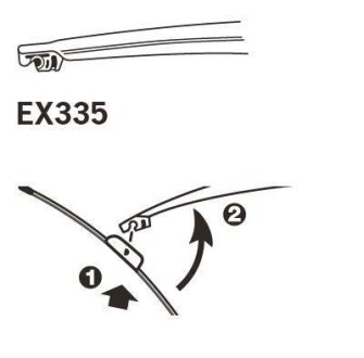 Щітка склоочисника каркасна задня 330мм ExactFit Rear Hyundai I-30 (EX335B) - Trico EX335