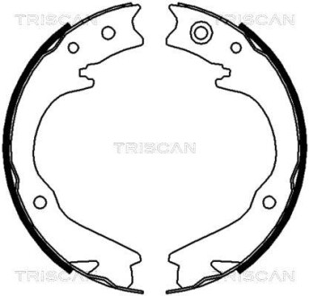 Комплект гальмівних колодок, Стоянкове гальмо - TRISCAN 810068003