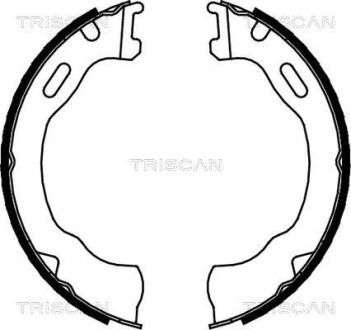 Комплект гальмівних колодок, Стоянкове гальмо - TRISCAN 810080007