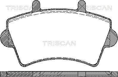 Комплект тормозных колодок, дисковый тормоз - TRISCAN 8110 10527