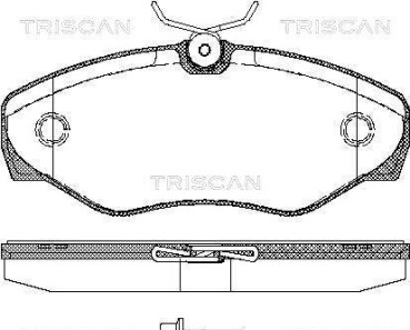 Комплект тормозных колодок, дисковый тормоз - TRISCAN 8110 10529