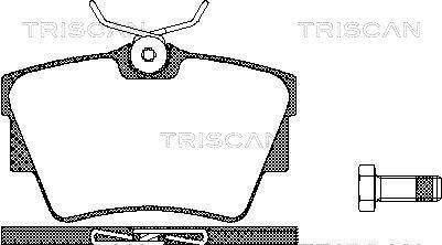 Комплект тормозных колодок, дисковый тормоз - TRISCAN 8110 10530