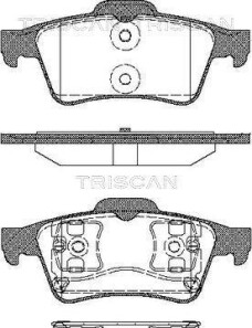 Комплект тормозных колодок, дисковый тормоз - TRISCAN 8110 10534