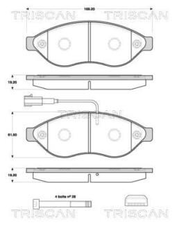 Колодки гальмівні передні - TRISCAN 811010562