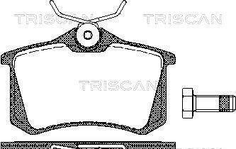 Комплект тормозных колодок, дисковый тормоз - TRISCAN 8110 10864