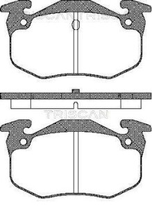 Комплект тормозных колодок, дисковый тормоз - TRISCAN 8110 10943