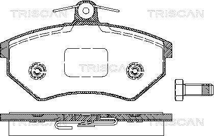 Комплект тормозных колодок, дисковый тормоз - TRISCAN 811010975