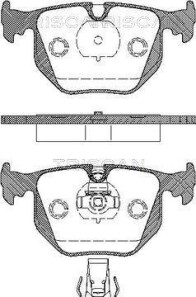 Комплект тормозных колодок, дисковый тормоз - TRISCAN 8110 11005