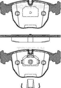 Комплект тормозных колодок, дисковый тормоз - TRISCAN 8110 11006