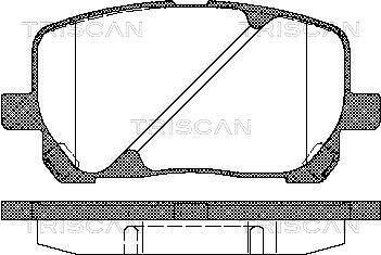 Колодки гальмівні передні - (v9118A088, F1YA3328ZA, AY040TY062) TRISCAN 811013055