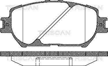 Колодки гальмівні передні - (v9118A090, 04465YZZDZ, 04465AZ010TM) TRISCAN 811013056