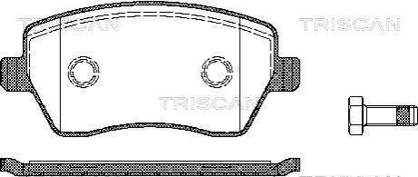 Комплект тормозных колодок, дисковый тормоз - (d1060BH40A, 410604775R, 410608481R) TRISCAN 8110 14039 (фото 1)