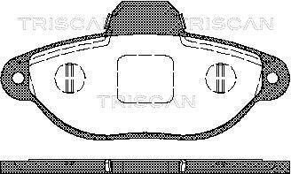 Комплект тормозных колодок, дисковый тормоз - TRISCAN 8110 15025