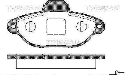 Комплект тормозных колодок, дисковый тормоз - TRISCAN 8110 15176