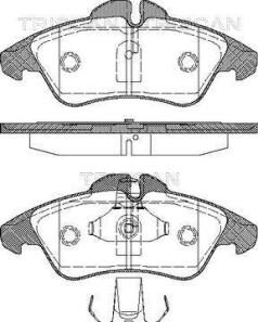 Комплект тормозных колодок, дисковый тормоз - TRISCAN 8110 23008