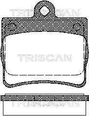 Комплект тормозных колодок, дисковый тормоз - TRISCAN 811023016