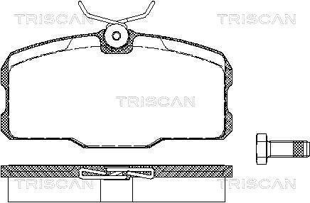 Колодки гальмівні передні - TRISCAN 811023035