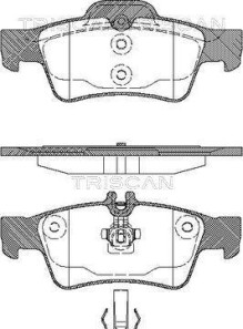 Комплект тормозных колодок, дисковый тормоз - TRISCAN 8110 23036