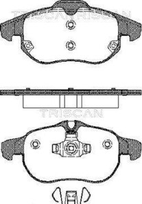 Комплект тормозных колодок, дисковый тормоз - TRISCAN 8110 24020