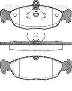 Комплект тормозных колодок, дисковый тормоз - TRISCAN 8110 24957