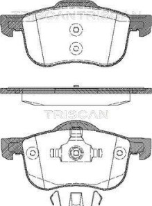 Комплект тормозных колодок, дисковый тормоз - TRISCAN 8110 27003