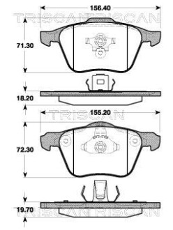 Колодки гальмівні передні - TRISCAN 811027010