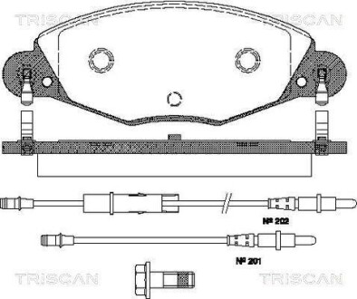 Колодки гальмівні передні - (425249, E172230, 425289) TRISCAN 811028018