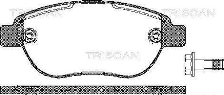 Комплект тормозных колодок, дисковый тормоз - (425427) TRISCAN 8110 28022