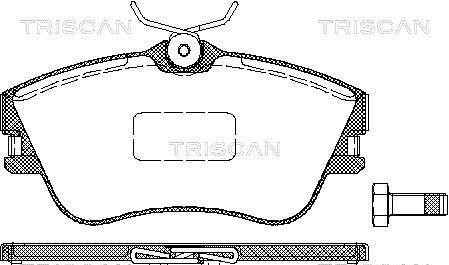 Комплект тормозных колодок, дисковый тормоз - TRISCAN 8110 29001