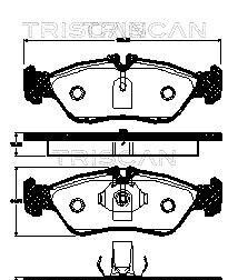 Комплект тормозных колодок, дисковый тормоз - TRISCAN 8110 29023