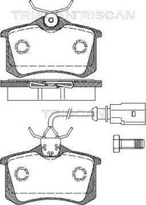 Комплект тормозных колодок, дисковый тормоз - TRISCAN 8110 29035