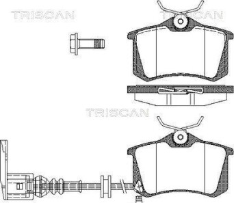 Комплект тормозных колодок, дисковый тормоз - (115430284, 115430285, 115430261) TRISCAN 8110 29036