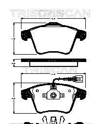 Комплект тормозных колодок, дисковый тормоз - TRISCAN 8110 29167