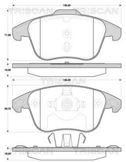 Колодки гальмівні передні - TRISCAN 811038006