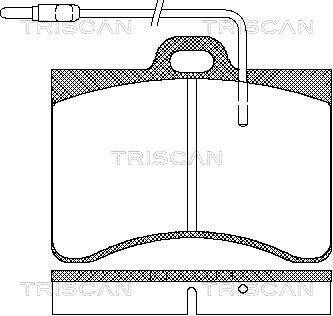 Комплект тормозных колодок, дисковый тормоз - TRISCAN 811038782