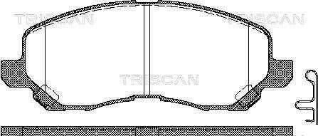 Комплект тормозных колодок, дисковый тормоз - TRISCAN 8110 42019