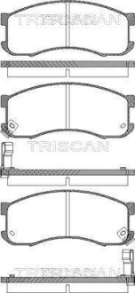 Комплект тормозных колодок, дисковый тормоз - TRISCAN 811050165