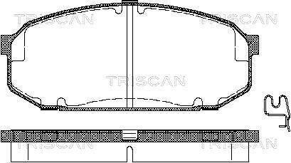 Тормозные колодки передние mazda 323 2.0 v6 94-98 - (b5463328Z, KQBA23328Z, B4Y63323ZA) TRISCAN 811050187