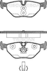 Комплект тормозных колодок, дисковый тормоз - TRISCAN 8110 65002