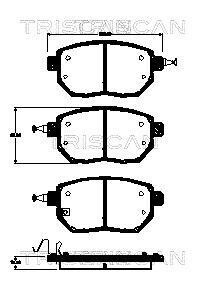 Колодки гальмівні передні - (d1M601AA0K, D1060ZS60A, D1060EG51C) TRISCAN 811068178