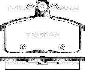 Комплект тормозных колодок, дисковый тормоз - TRISCAN 811069012