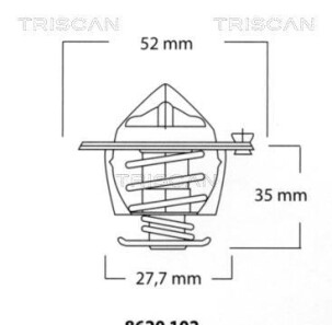 Термостат, охлаждающая жидкость - TRISCAN 8620 10282