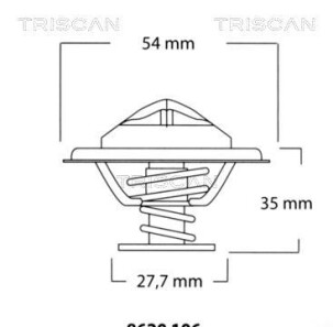 Термостат, охлаждающая жидкость - (su00100223, 9616090180, 7700868274) TRISCAN 8620 10682