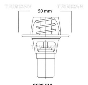 Термостат, охлаждающая жидкость - TRISCAN 8620 11191