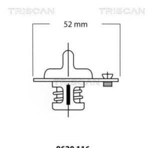 Термостат, охлаждающая жидкость - (8AU115171A, B36615171A) TRISCAN 8620 11688