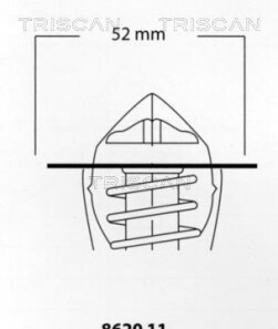 Термостат, охлаждающая жидкость - TRISCAN 8620 1188