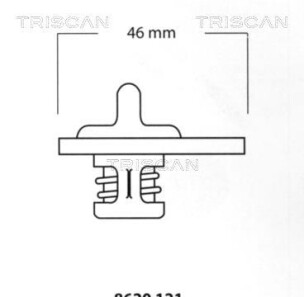 Термостат, охлаждающая жидкость - (04494470, 4104442, 4105442) TRISCAN 8620 12191