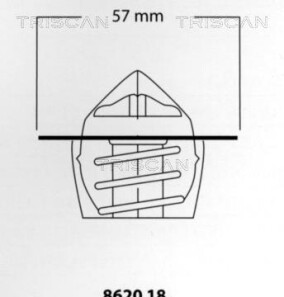 Термостат, охлаждающая жидкость - TRISCAN 8620 1875