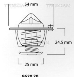 Термостат, охлаждающая жидкость - (09108106, 4400106, 5000816924) TRISCAN 8620 2082